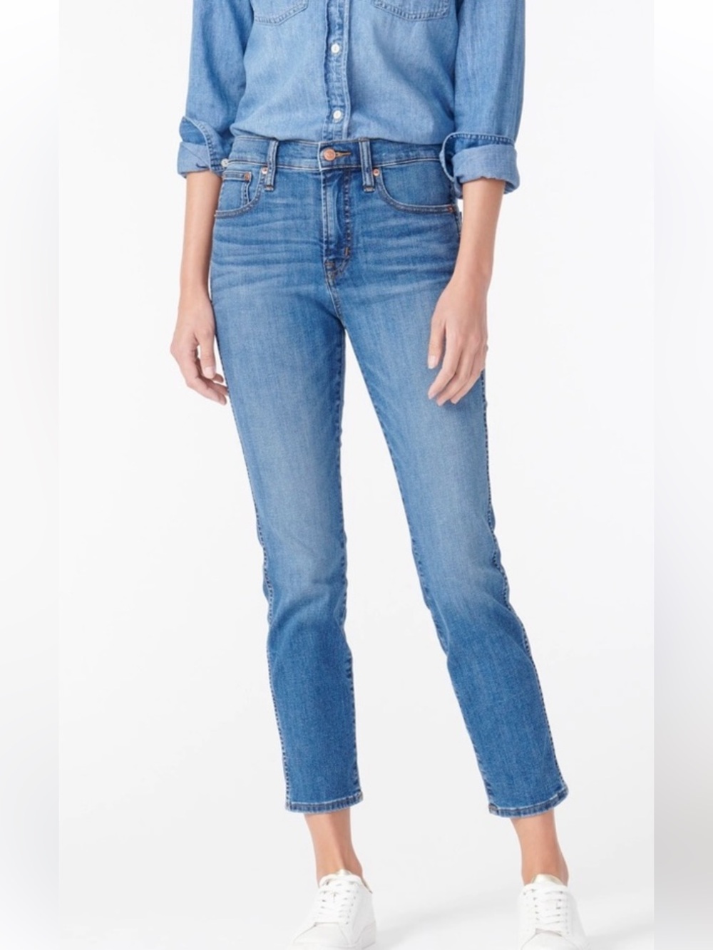 J.Crew AQ826 9” Vintage Straight Jeans Tahoe Wash High Rise Size 27